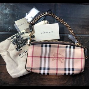 Burberry Haymarket Clara Wristlet